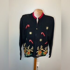 Vintage Reindeer Christmas‎ Cardigan